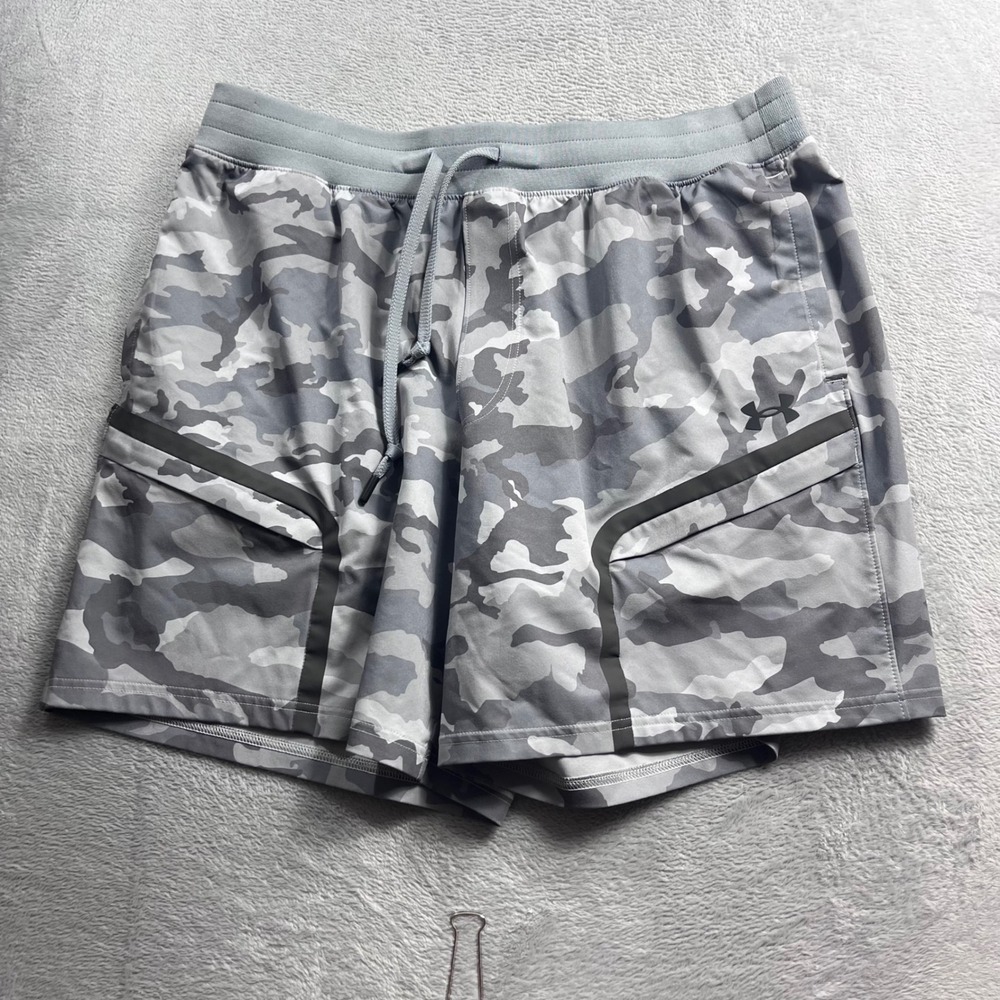 Under Armour Sportswear UAS Woven Camo Cargo Shorts Grey XL 6011019